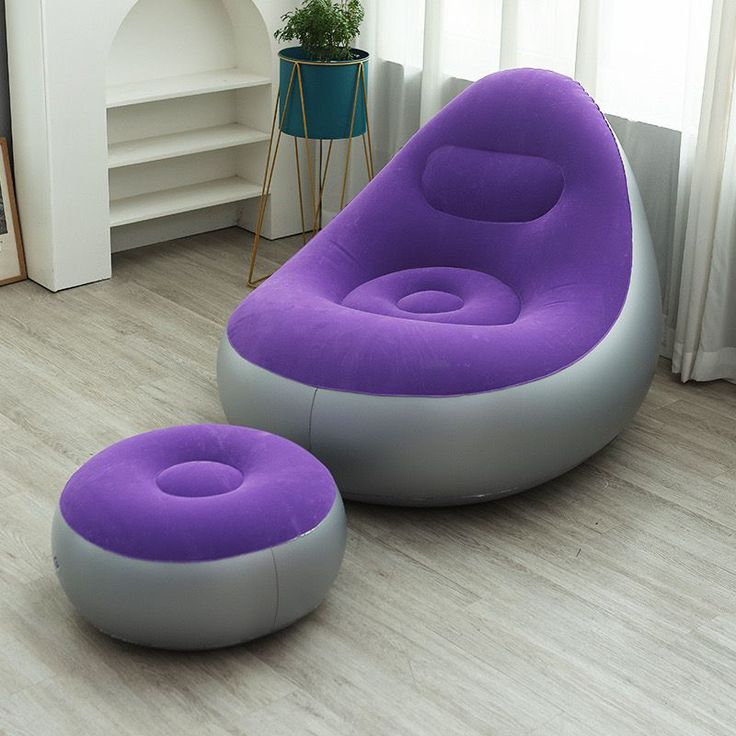 CloudNest™ Luxury Inflatable Lounge Chair & Ottoman Set – Ultra-Soft Relaxing Air Sofa for Living Room, Bedroom & Outdoor Use